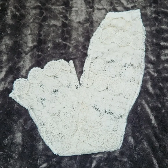 **HP** Nwt Gypsy 05 Sand Mantar Crochet Swim Cover Up Pants - Picture 5 of 14